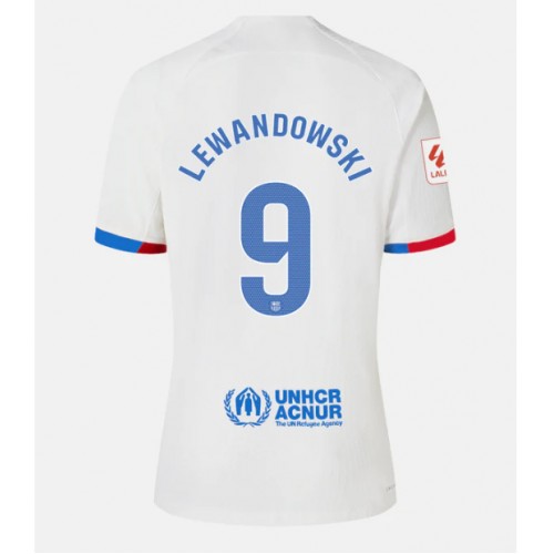 Barcelona Robert Lewandowski #9 Vieraspaita 2023-24 Lyhythihainen